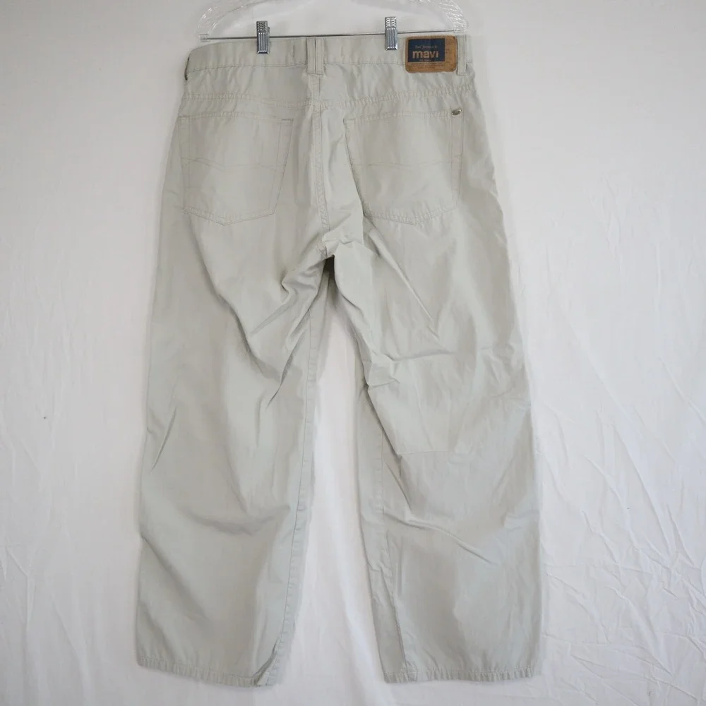 Mavi Jeans Pants Mens 36x32 Max Wide Full Zip Fly 5-Pocket Trousers Casual Beige